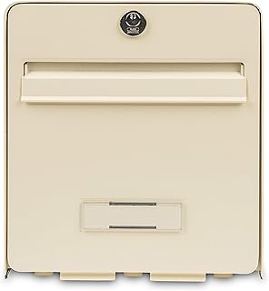 BURG-WÄCHTER Boîte aux Lettres Agréée La Poste, 1 Porte, 501 BE C FAVOR, Beige, en Acier Galvanisé, Avec Porte à Ouverture Totale et Stop-Courrier (Porte bloquée à 120°)